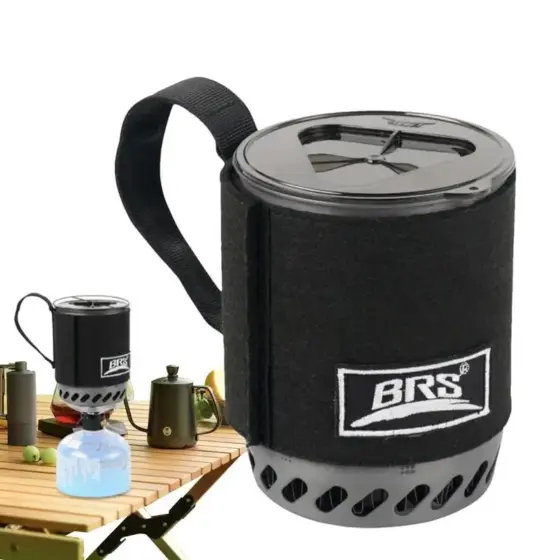 BRS 61 Jetkocher für Camping und Rucksackreisen, schwarz