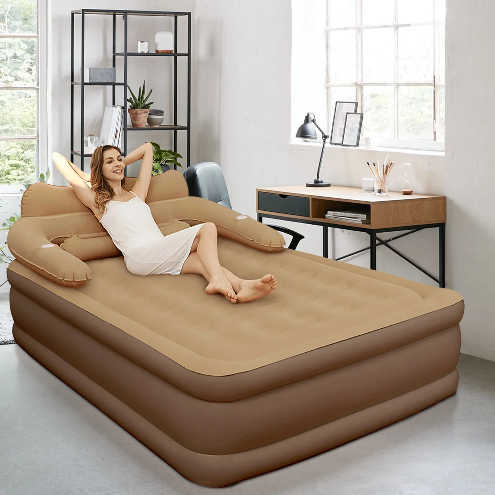 Luftbett mit Pumpe für Camping, klappbar, aus EVA, 30 x 30 x 20 cm – Ansicht 5 Luftbett mit Pumpe für Camping, klappbar, aus EVA, 30 x 30 x 20 cm – Ansicht 5