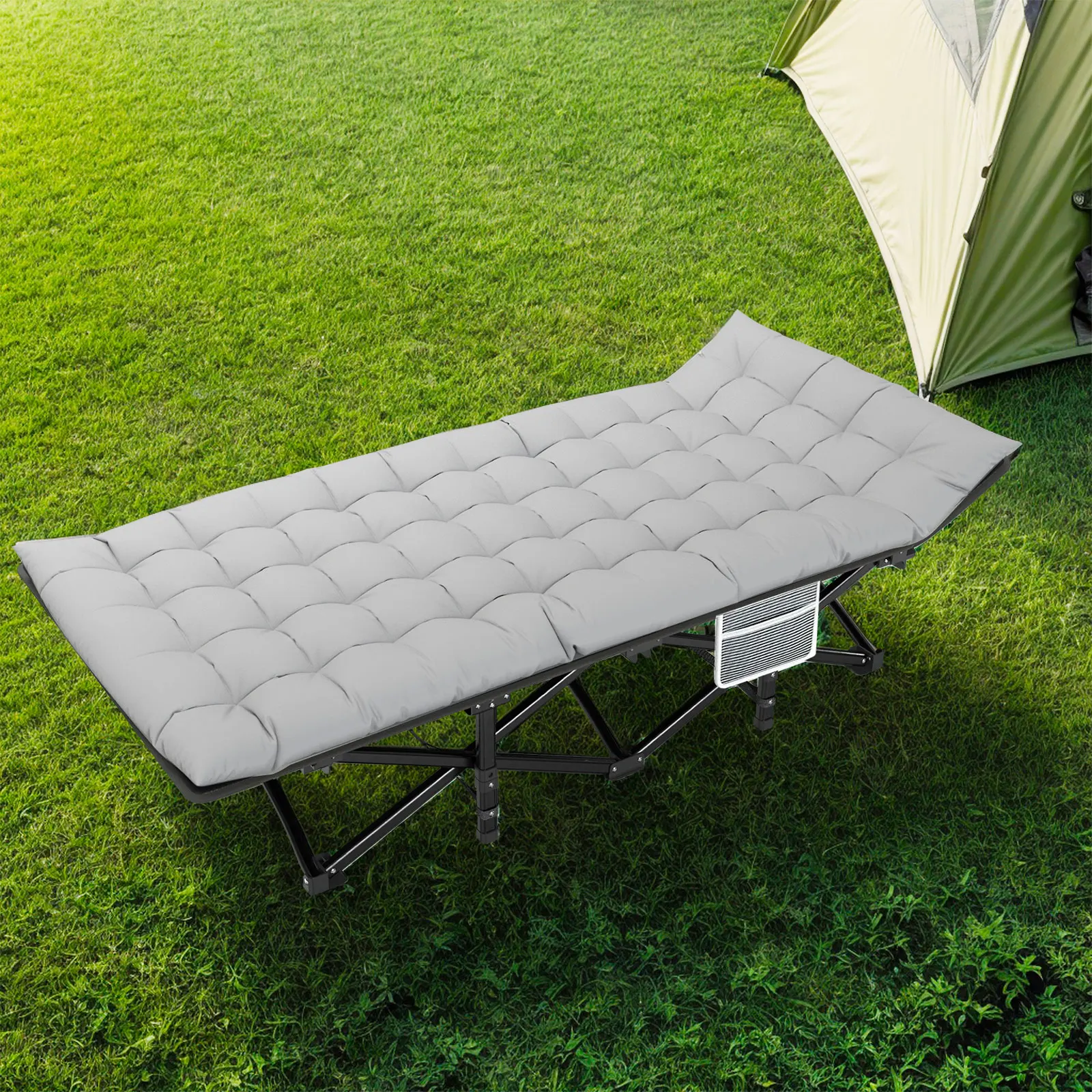 Feldbett mit Matratze für Erwachsene, klappbar, 200 kg Tragkraft – Ansicht 6 Feldbett mit Matratze für Erwachsene, klappbar, 200 kg Tragkraft – Ansicht 6
