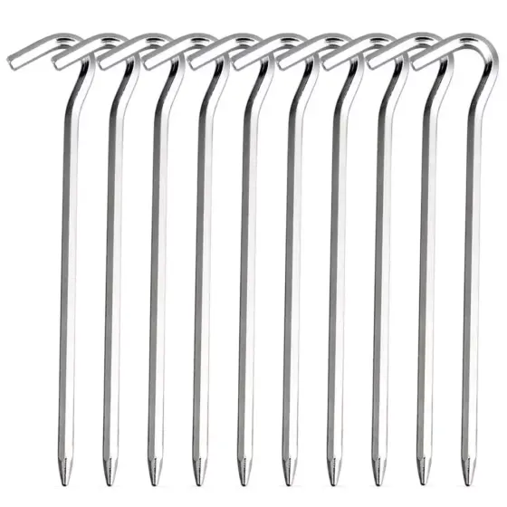 Aluminium Zeltheringe für Campingzelte, 5er- oder 10er-Set, 18 cm Aluminium Zeltheringe für Campingzelte, 5er- oder 10er-Set, 18 cm