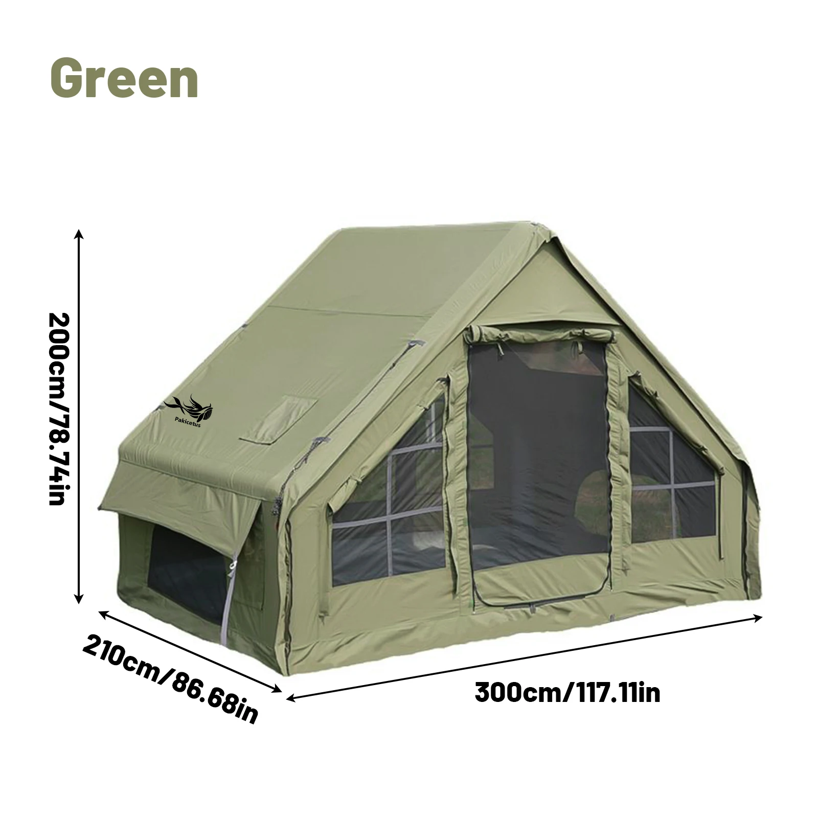 Aufblasbares Campingzelt für 4–6 Personen mit Oberlicht – Ansicht 2 Aufblasbares Campingzelt für 4–6 Personen mit Oberlicht – Ansicht 2