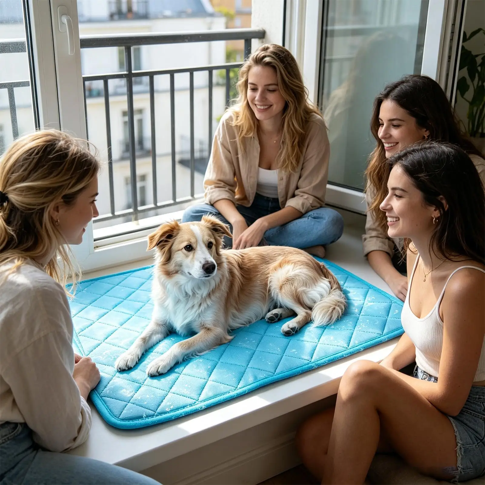 Kühlmatte Hund: atmungsaktive Hundematte aus Faser – Ansicht 2 Kühlmatte Hund: atmungsaktive Hundematte aus Faser – Ansicht 2