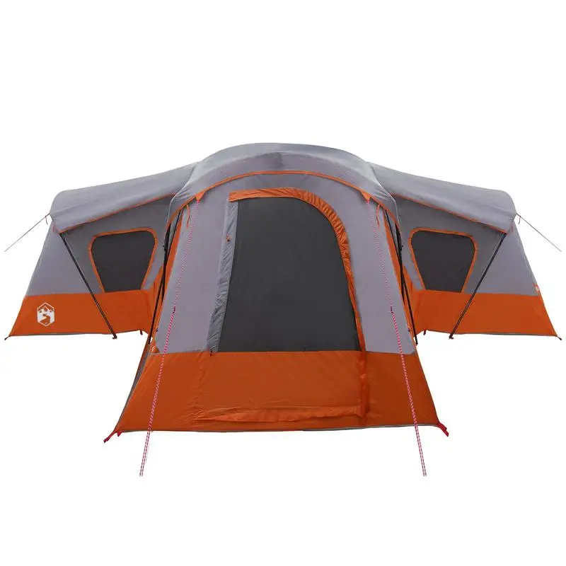Familienzelt in Grau und Orange, 610 x 610 x 210 cm, Oxford-Gewebe Familienzelt in Grau und Orange, 610 x 610 x 210 cm, Oxford-Gewebe – Bild 7