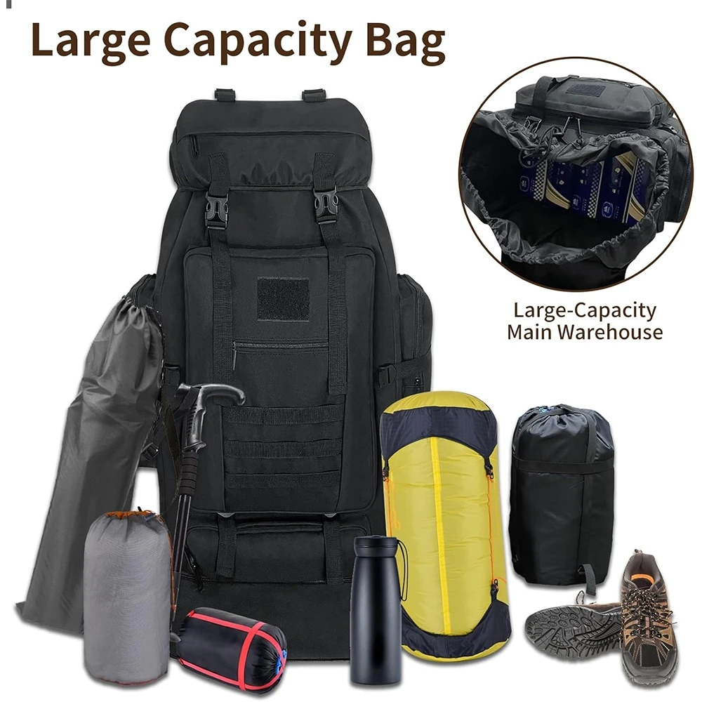 100-Liter-Herren-Bergsteigerrucksack für Wandern und Camping – Ansicht 2 100-Liter-Herren-Bergsteigerrucksack für Wandern und Camping – Ansicht 2