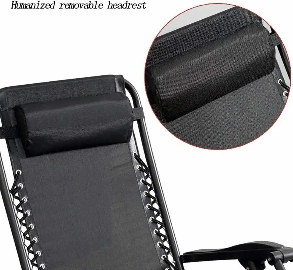 Klappbarer Loungestuhl mit Armlehnen und Getränkehalter – Ansicht 2 Klappbarer Loungestuhl mit Armlehnen und Getränkehalter – Ansicht 2