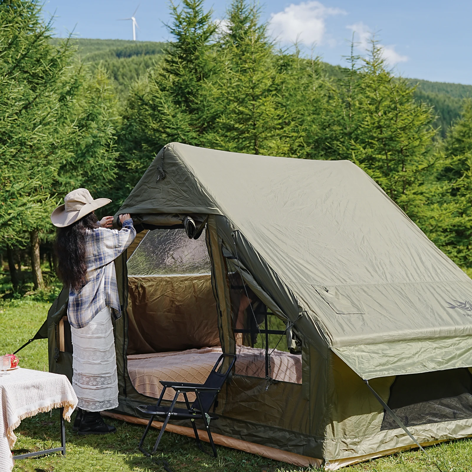 Aufblasbares Campingzelt für 4–6 Personen mit Oberlicht – Ansicht 4 Aufblasbares Campingzelt für 4–6 Personen mit Oberlicht – Ansicht 4