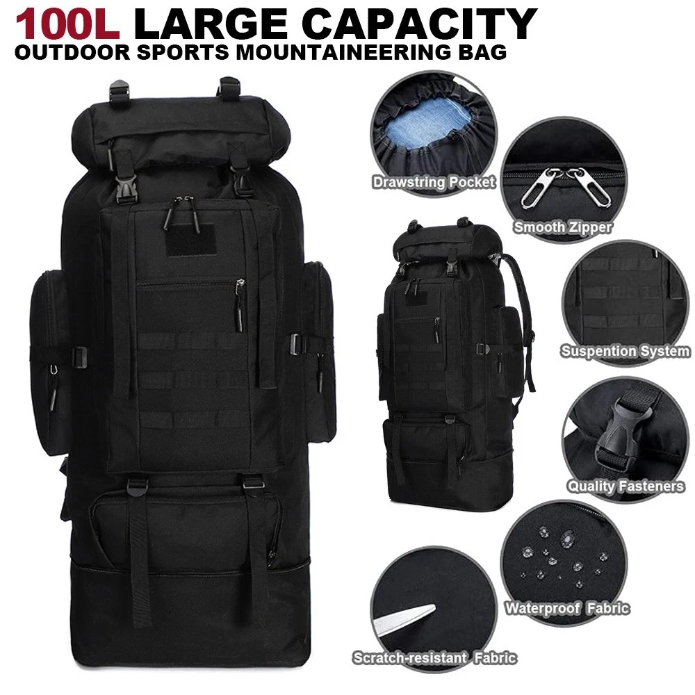 100-Liter-Herren-Bergsteigerrucksack für Wandern und Camping 100-Liter-Herren-Bergsteigerrucksack für Wandern und Camping