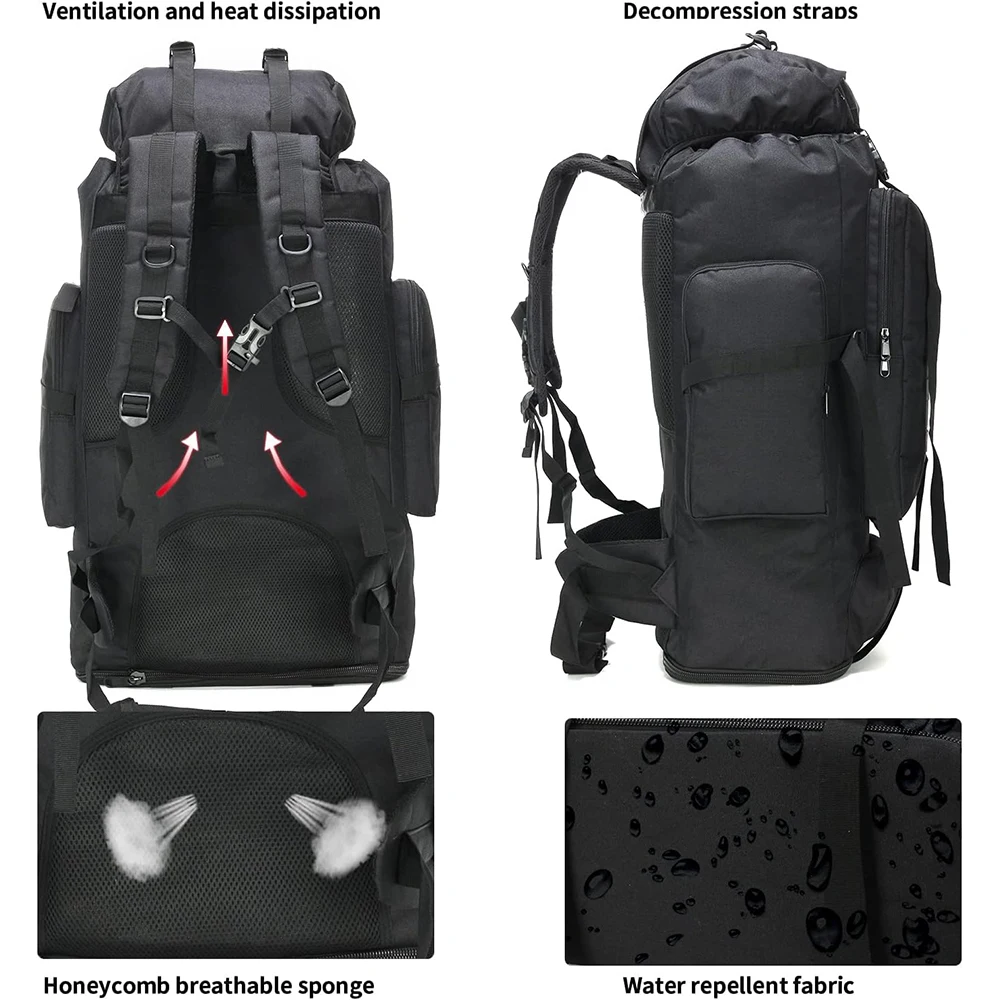 100-Liter-Herren-Bergsteigerrucksack für Wandern und Camping – Ansicht 5 100-Liter-Herren-Bergsteigerrucksack für Wandern und Camping – Ansicht 5