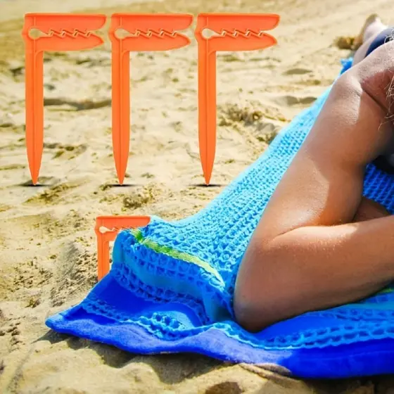 Winddichter Strandtuchhalter aus Gummi für Strand und Camping