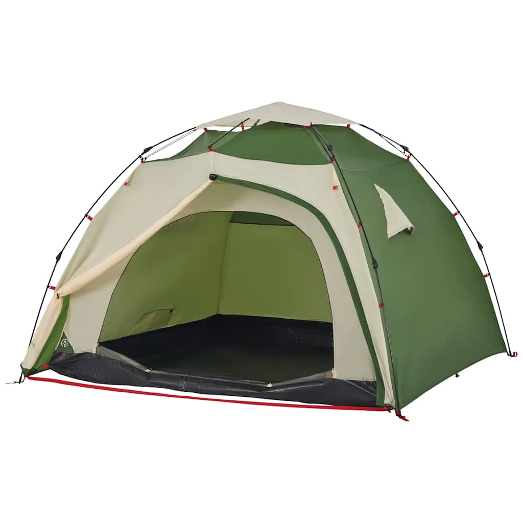Campingzelt 4 Personen in Grün mit Schnellaufbau und Ein-Schlafzimmer-Struktur – Ansicht 5 Campingzelt 4 Personen in Grün mit Schnellaufbau und Ein-Schlafzimmer-Struktur – Ansicht 5