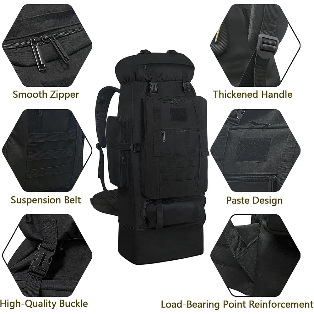 100-Liter-Herren-Bergsteigerrucksack für Wandern und Camping – Ansicht 4 100-Liter-Herren-Bergsteigerrucksack für Wandern und Camping – Ansicht 4