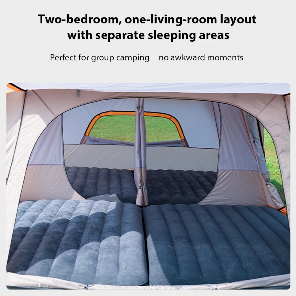 Großes Familienzelt für 2 bis 8 Personen mit Ein-Schlafzimmer-und-Wohnzimmer-Design – Ansicht 6 Großes Familienzelt für 2 bis 8 Personen mit Ein-Schlafzimmer-und-Wohnzimmer-Design – Ansicht 6