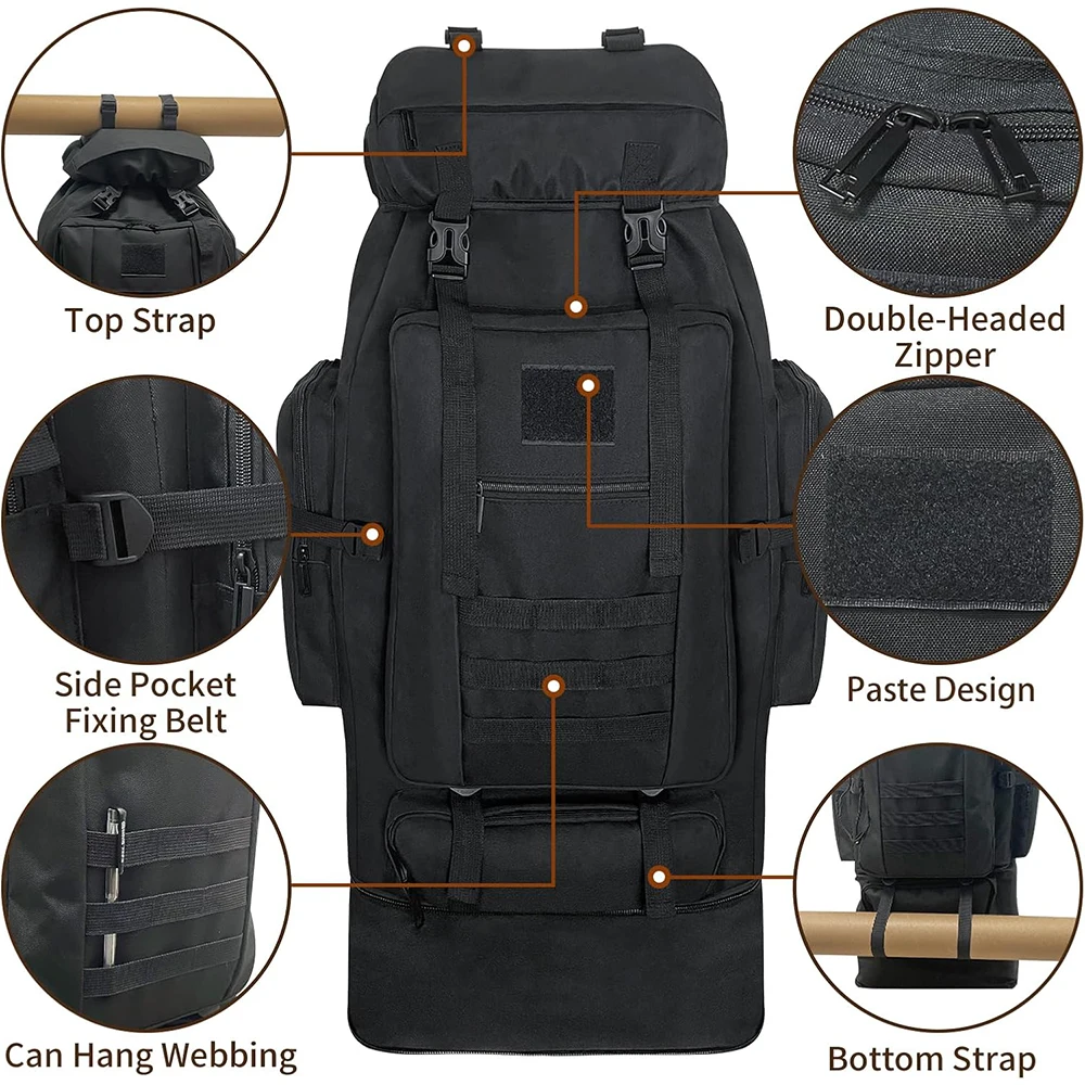100-Liter-Herren-Bergsteigerrucksack für Wandern und Camping – Ansicht 3 100-Liter-Herren-Bergsteigerrucksack für Wandern und Camping – Ansicht 3