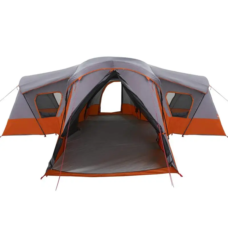 Familienzelt in Grau und Orange, 610 x 610 x 210 cm, Oxford-Gewebe Familienzelt in Grau und Orange, 610 x 610 x 210 cm, Oxford-Gewebe – Bild 5