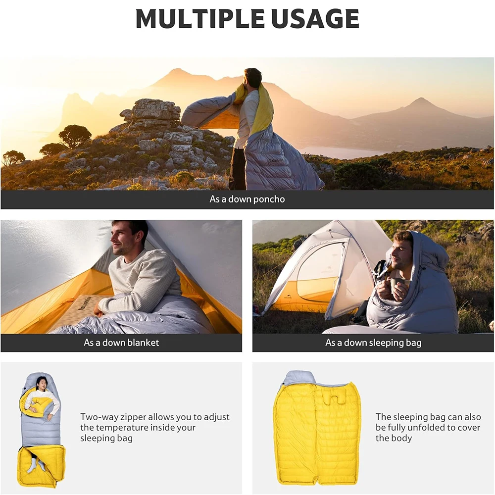 Ultraleichter Daunenschlafsack Naturehike CW700 für Erwachsene – Ansicht 3 Ultraleichter Daunenschlafsack Naturehike CW700 für Erwachsene – Ansicht 3