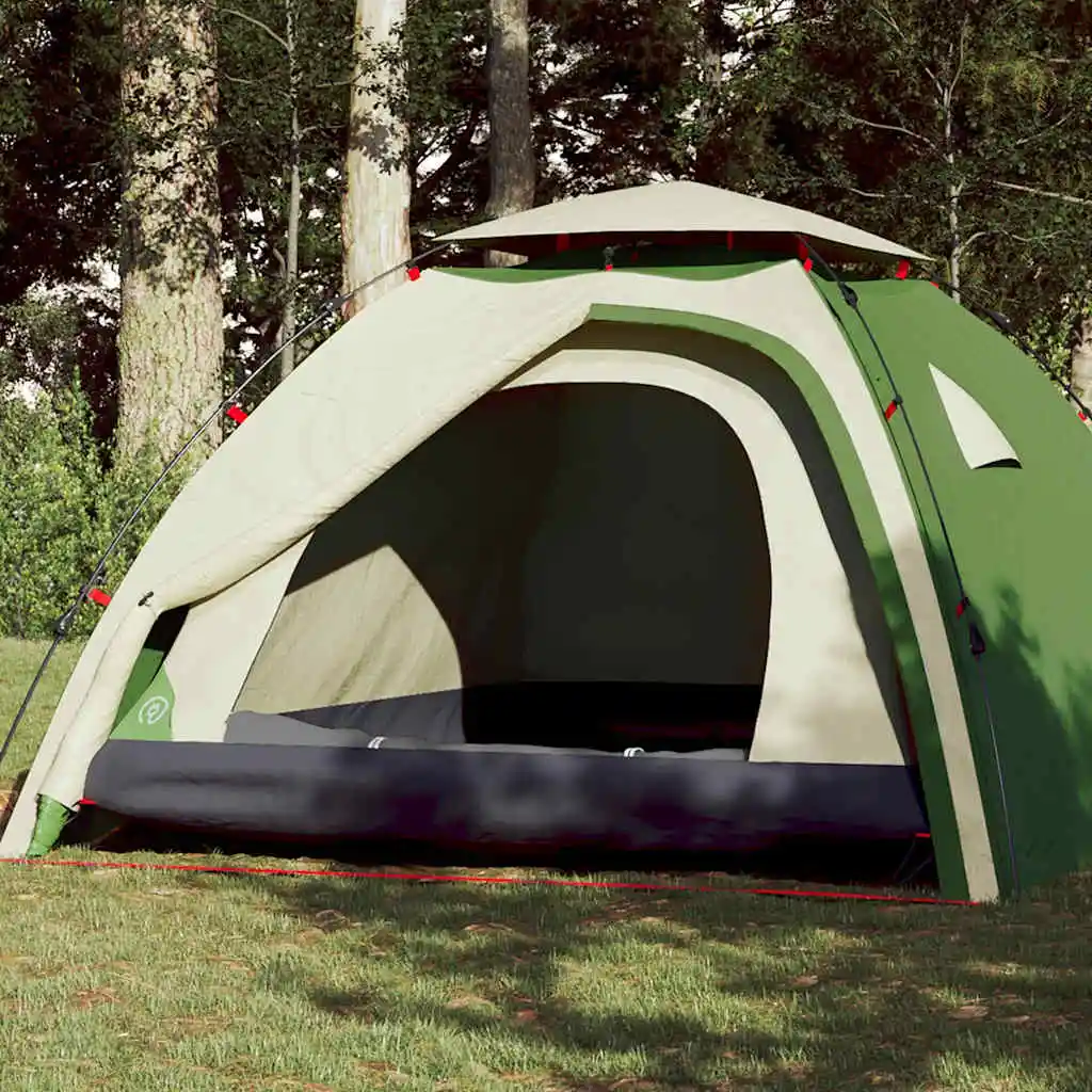 Campingzelt 4 Personen in Grün mit Schnellaufbau und Ein-Schlafzimmer-Struktur – Ansicht 2 Campingzelt 4 Personen in Grün mit Schnellaufbau und Ein-Schlafzimmer-Struktur – Ansicht 2